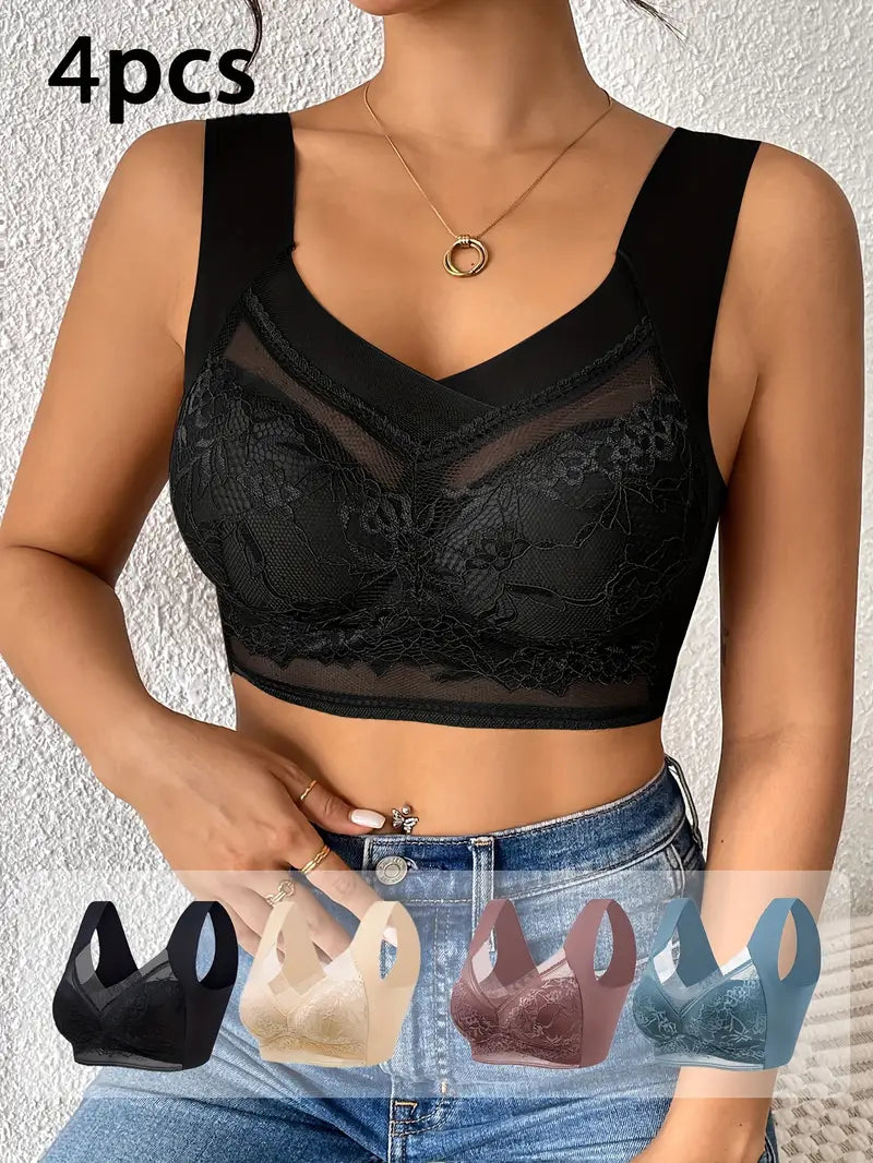 🌸 Bralette de Encaje Premium – Comodidad y Estilo 🌸¡Luce única, sensual y segura en todo momento!