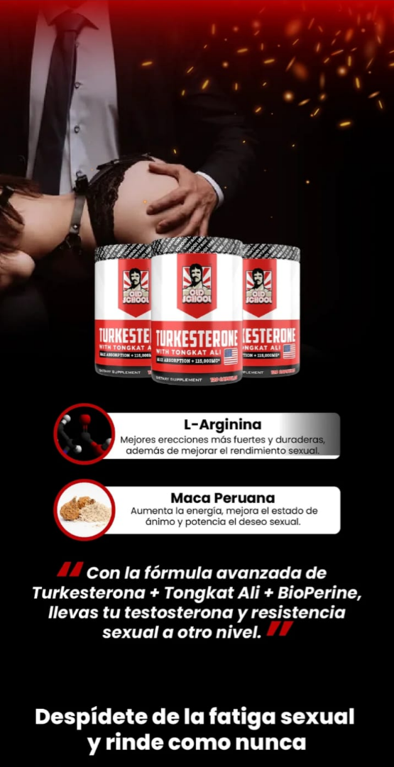 🦬Old School Labs Turkesterona Con Tongkat Ali Para Fuerza y Rendimiento 🦬- 120 Cápsulas