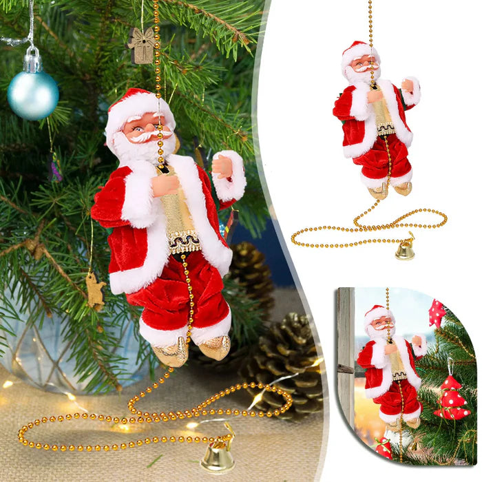 Santa clous escalador🎅 lleva la alegría navideña a nuevos niveles🎄