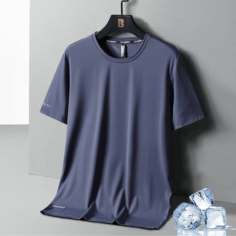 👕CAMISETA DE CUELLO REDONDO❄️👕 SEDA HELADA🍃🧊