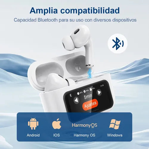 audífonos inalámbricos bluetooth a9pro con pantalla táctil✨ Tecnología que se escucha, comodidad que se siente 🛋️🔊