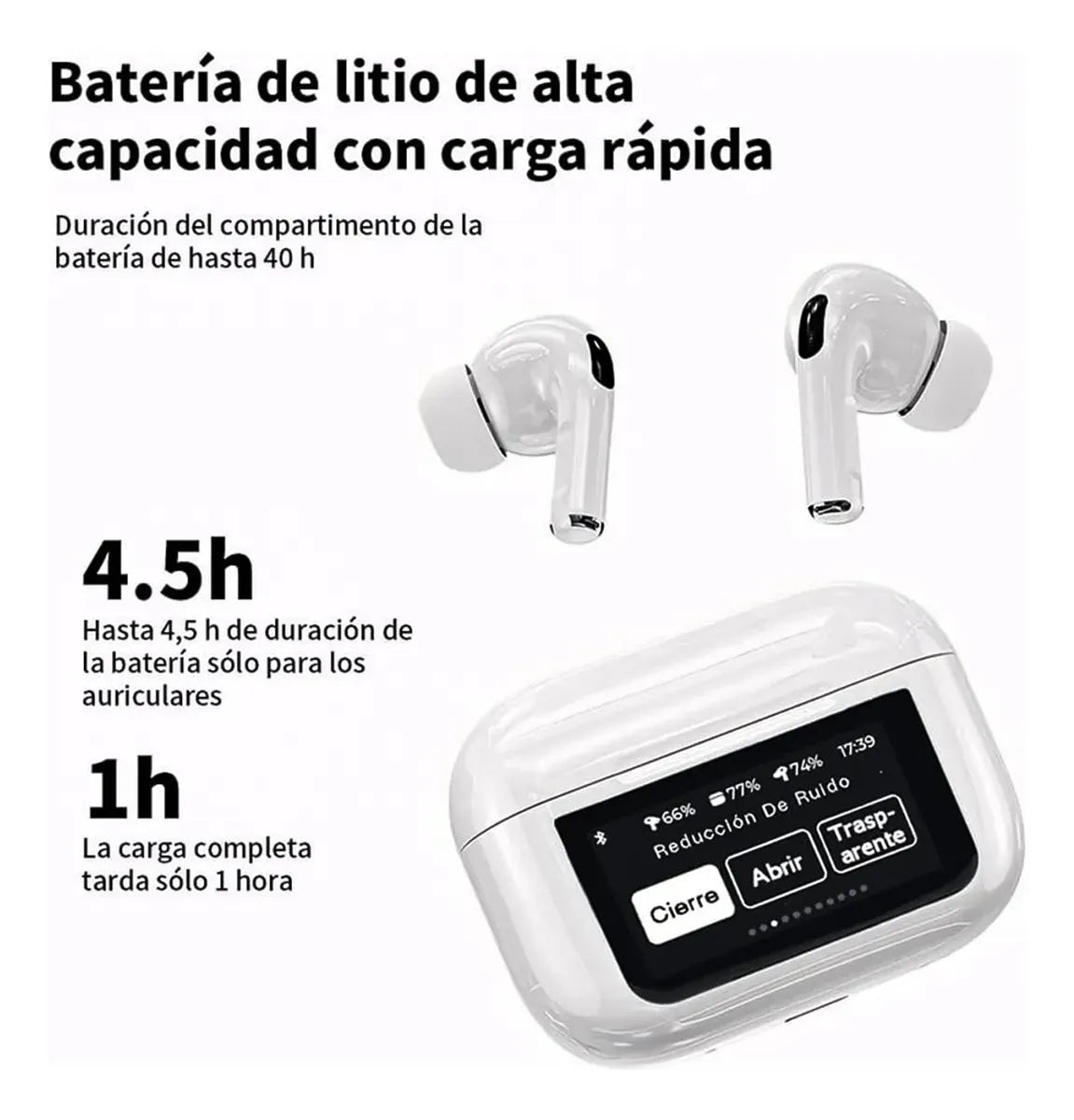 audífonos inalámbricos bluetooth a9pro con pantalla táctil✨ Tecnología que se escucha, comodidad que se siente 🛋️🔊