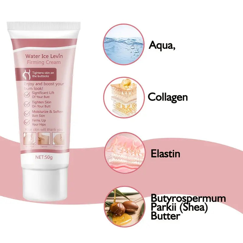 🌸Crema Reafirmante de Glúteos Water Ice Levin👉Firmeza visible, belleza natural💧💖
