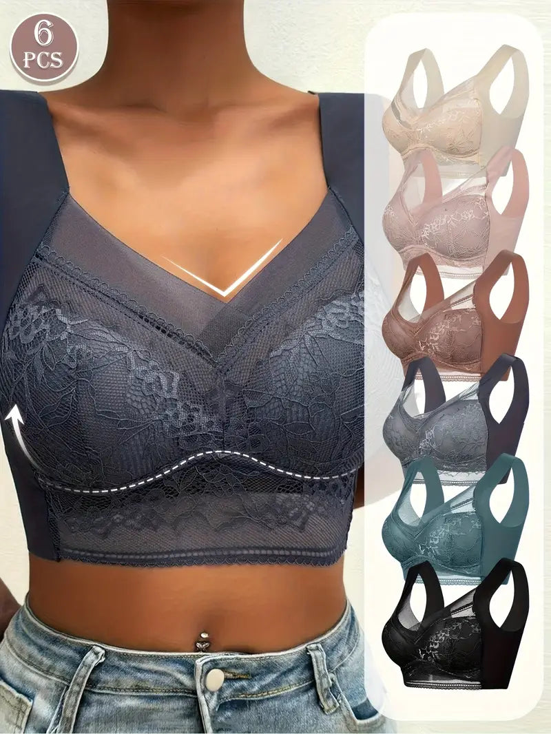 🌸 Bralette de Encaje Premium – Comodidad y Estilo 🌸¡Luce única, sensual y segura en todo momento!