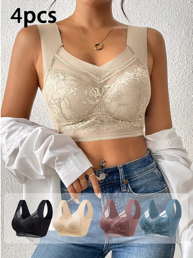 🌸 Bralette de Encaje Premium – Comodidad y Estilo 🌸¡Luce única, sensual y segura en todo momento!