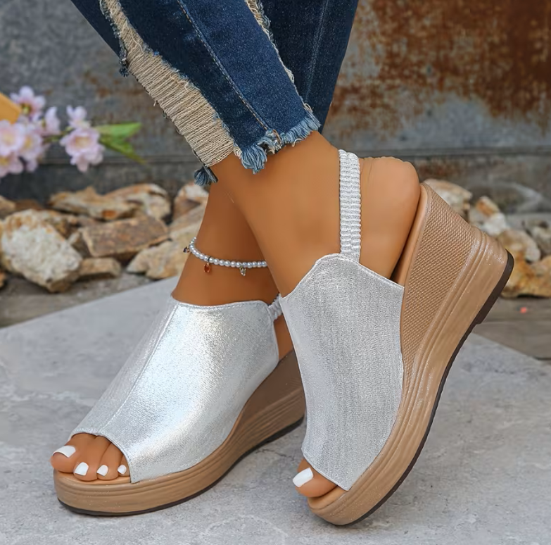 ⚡Sandalias Plataforma Confort Elegance🤍Altura perfecta, confort absoluto ✨