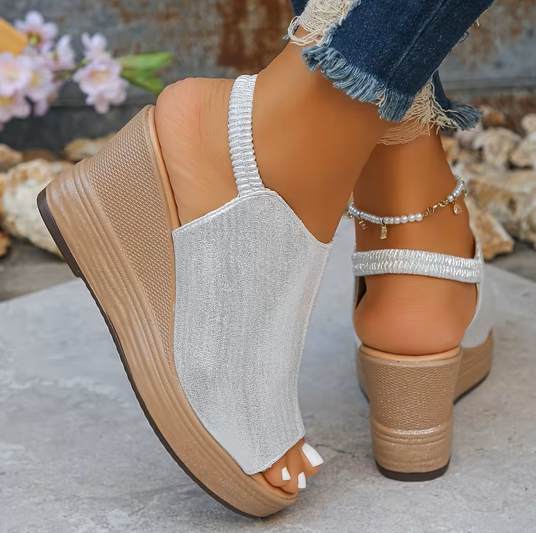⚡Sandalias Plataforma Confort Elegance🤍Altura perfecta, confort absoluto ✨