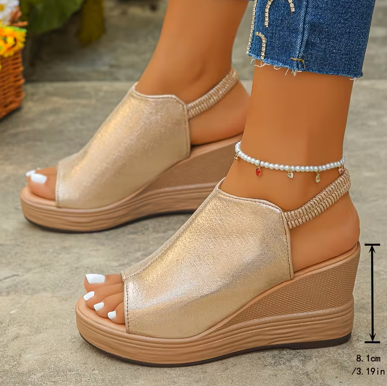 ⚡Sandalias Plataforma Confort Elegance🤍Altura perfecta, confort absoluto ✨