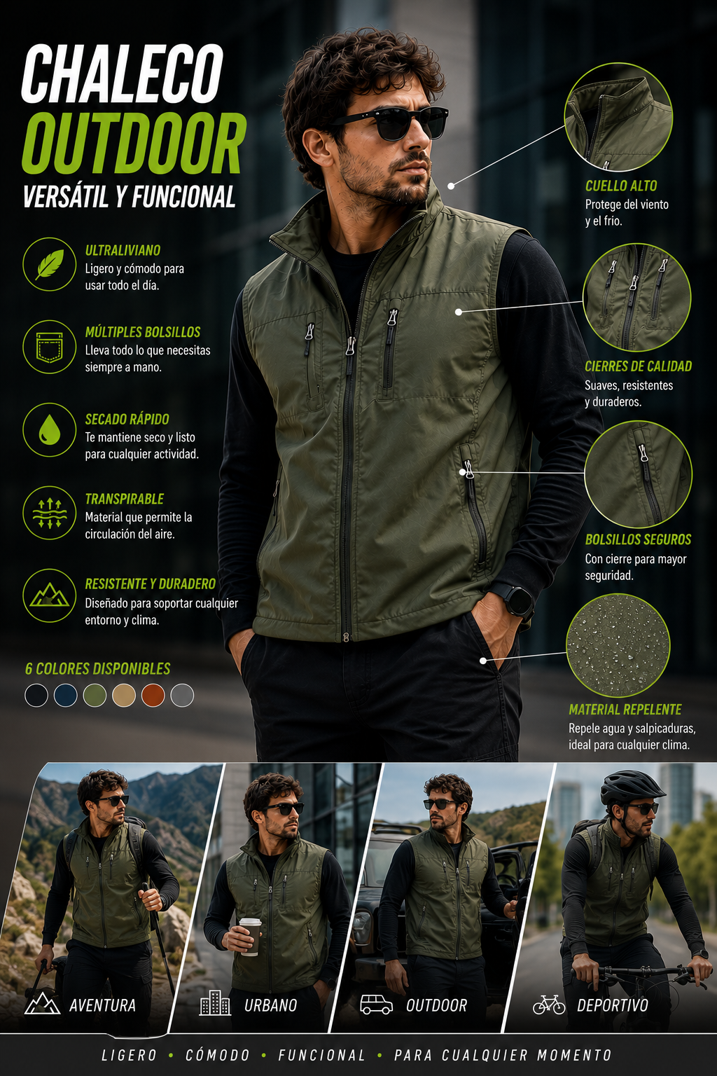 Chaleco Outdoor Táctico