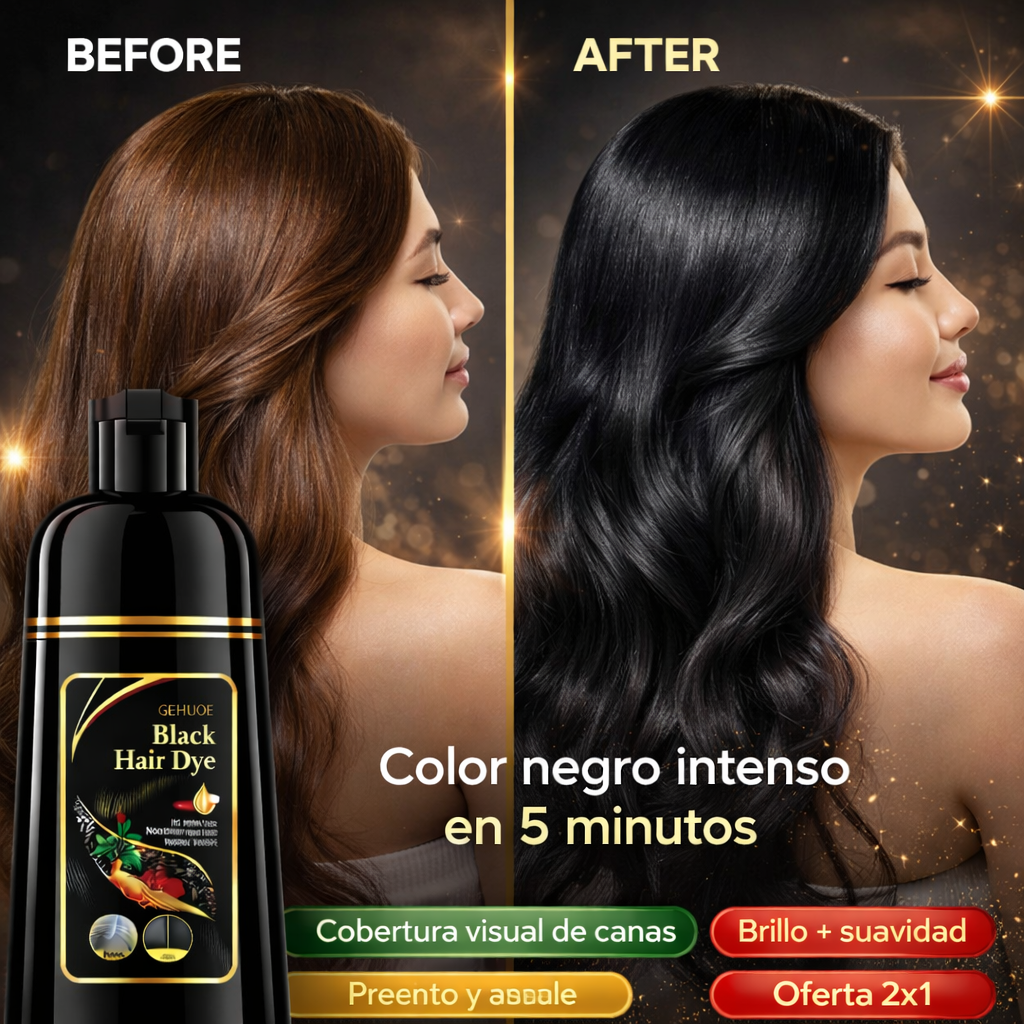✨Shampo black hair🎯✨ Sin mezclas,Sin complicaciones,Solo resultados👑
