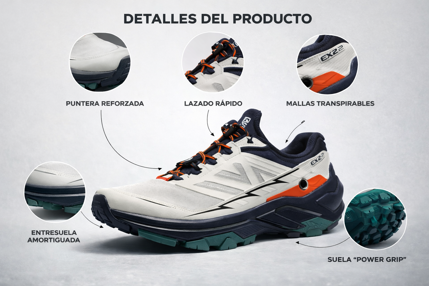 👟Tenis Fuga TrailPro🔥Pisa firme. No te frenas ⚡