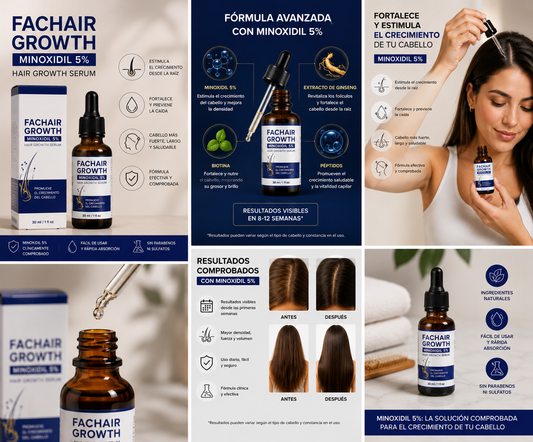 🔥Serum de crecimiento capilar🔥FACHAIR GROWTH🔥