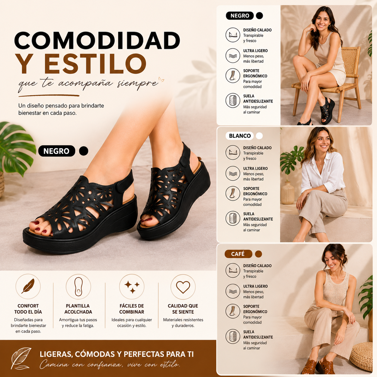 🔥Sandalia Charlotte🔥ligera, cómoda y elegante🪶