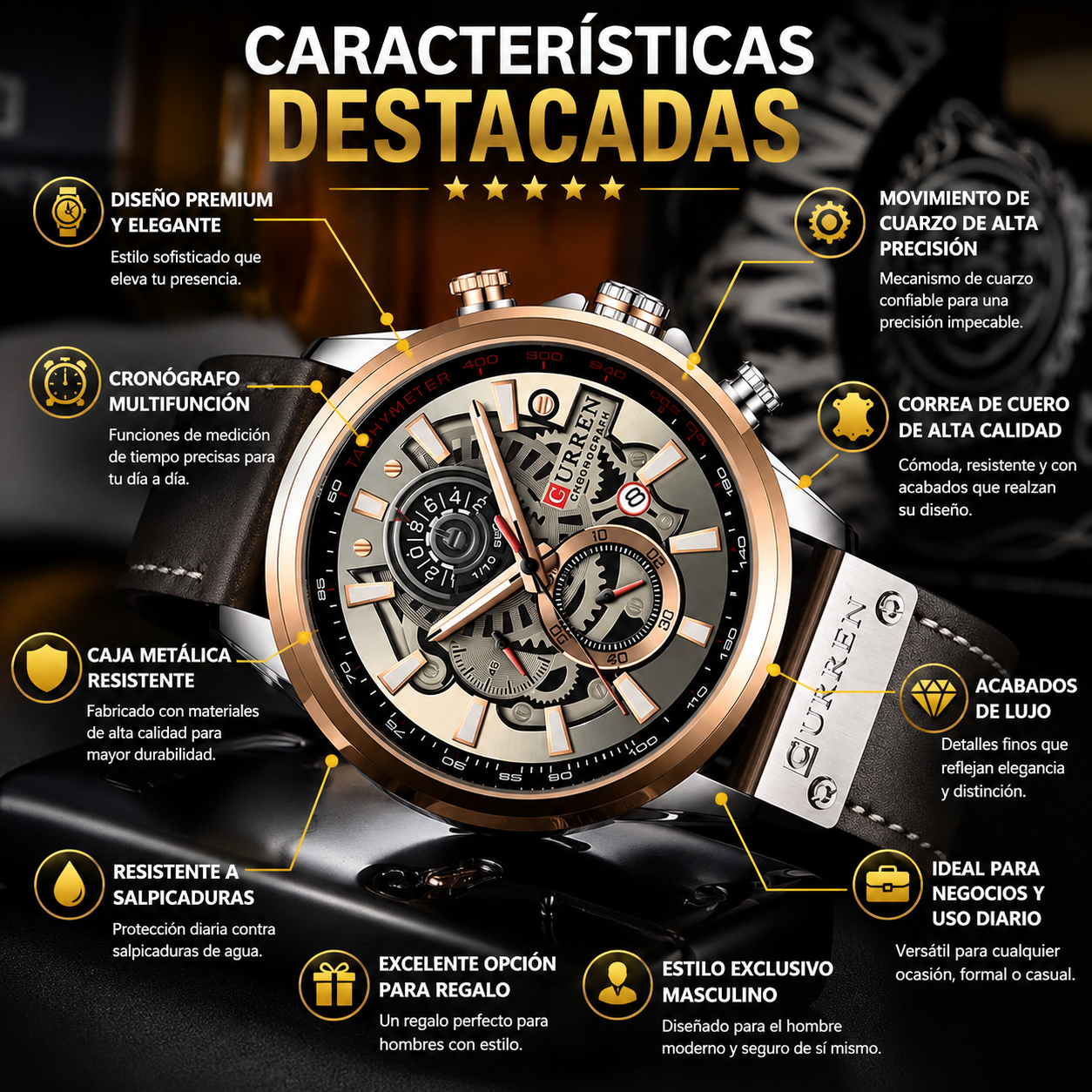 👑Reloj curren Prestige⌚El tiempo refleja quién eres⌚