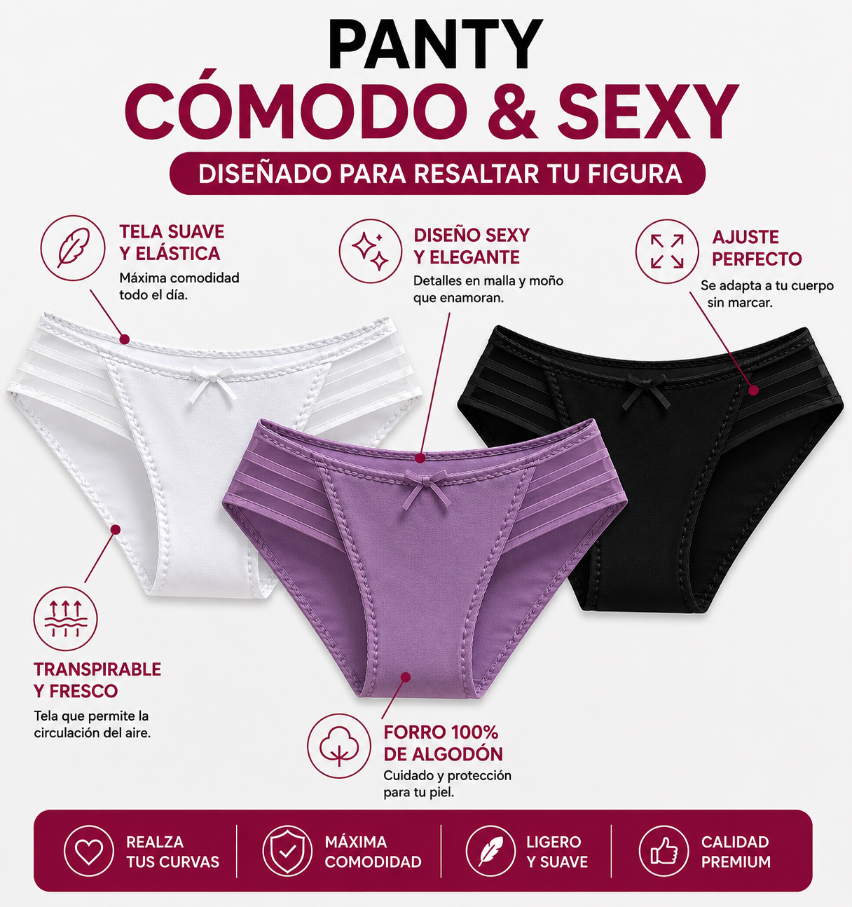 💖Pantys CurveLux✨Abraza tus curvas con comodidad, estilo y confianza👑