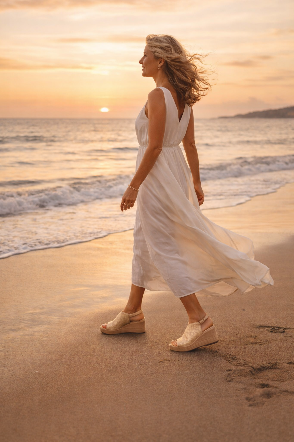 ⚡Sandalias Plataforma Confort Elegance🤍Altura perfecta, confort absoluto ✨