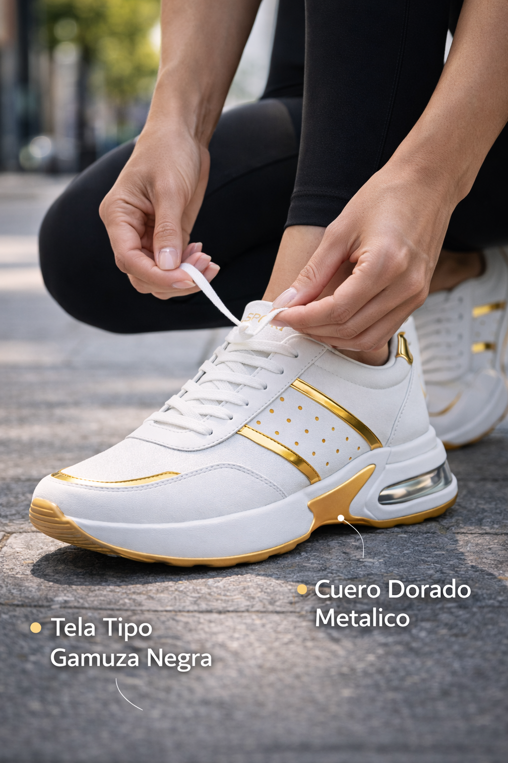 🔥Zapatilla Negra Luxury Sport👟El toque de lujo que tus pasos merecen✨