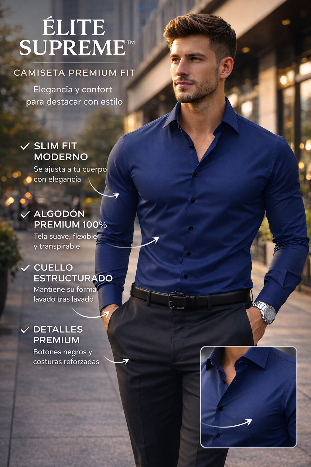 👔Camiseta ÉLITE SUPREME™✨Precisión en cada detalle