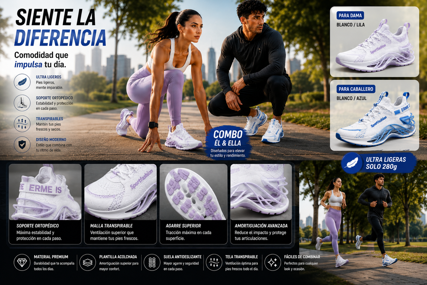 ✨Tenis SportFashion- para EL y para ELLA🔥🏃‍♀️ 🏃‍♂️