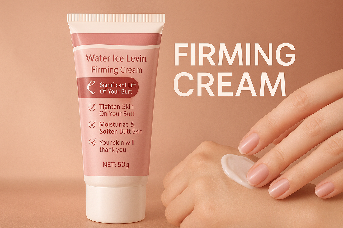 🌸Crema Reafirmante de Glúteos Water Ice Levin👉Firmeza visible, belleza natural💧💖