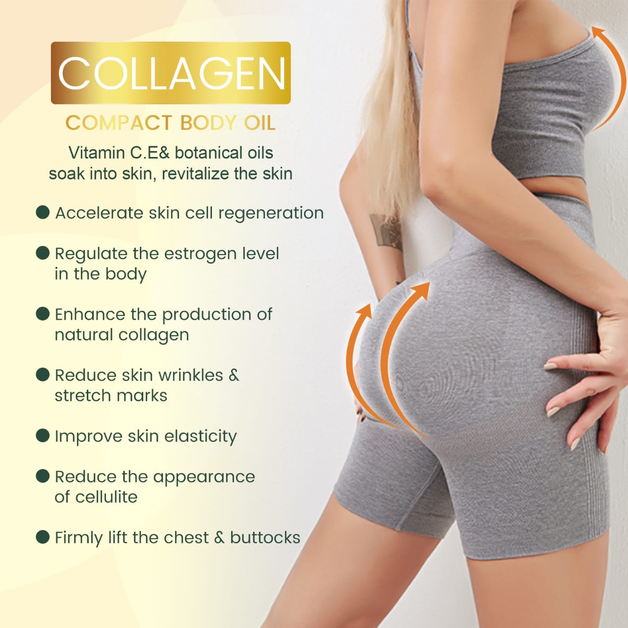 🌿 Aceite Corporal Compacto con Colágeno – Hidratación, Suavidad y Vitalidad 🌿