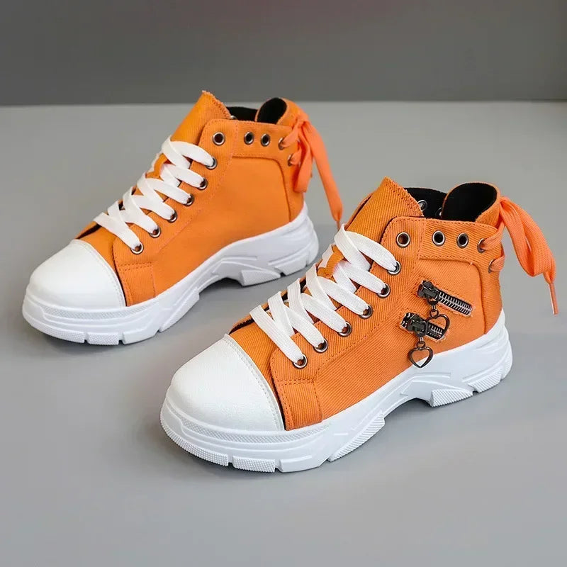 Tenis Retro Denim High-Top Sneakers
