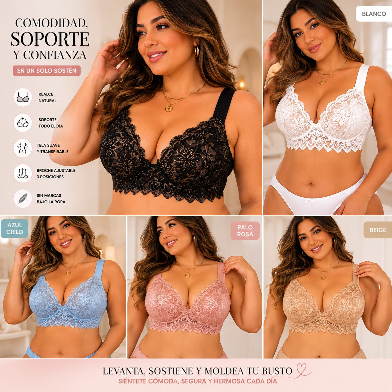 👑 Sosten confort Royal Bra💖Tu figura más hermosa, sin sacrificar comodidad💖