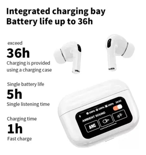audífonos inalámbricos bluetooth a9pro con pantalla táctil✨ Tecnología que se escucha, comodidad que se siente 🛋️🔊