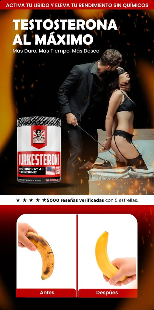 🦬Old School Labs Turkesterona Con Tongkat Ali Para Fuerza y Rendimiento 🦬- 120 Cápsulas
